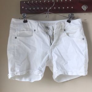 White American Eagle jean shorts